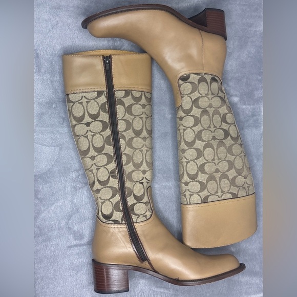 π₯π₯π₯Coach Signature Series Riding Boots Carol F1 Style Monogram Size: 7Bπ₯π₯π₯ - Picture 10 of 12